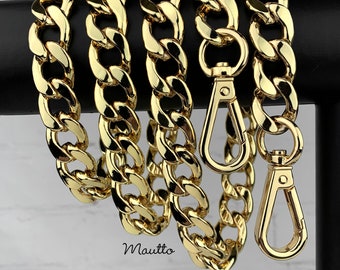  Luckyvestir Gold Purse Chain Strap, DIY Metal Flat Bag