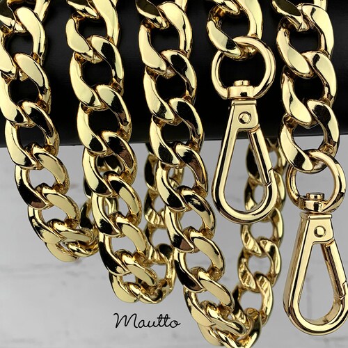 GOLD or NICKEL Chain Wrist Strap Mini Classy Curb Chain Etsy