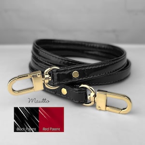 Genuine Patent / Glossy Leather Handbag Strap - 1/2 inch (13mm) Wide - Customize Color, Length & Hardware Style - Handle to Extra Long Strap