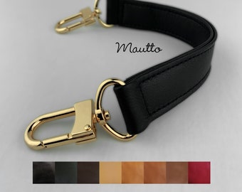 Leather Top Handle for LV Noe or Neo & more - 1 inch Wide - Choose Leather Color and Swiveling Clips Finish