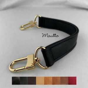 Leather Top Handle for LV Noe or Neo & more - 1 inch Wide - Choose Leather Color and Swiveling Clips Finish
