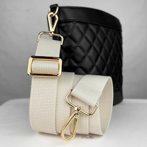 Beigefarbener Hochleistungs-Taschengurt (verstellbar von 32-56 "Schulter bis Crossbody-Länge) - Dickes Baumwoll-Canvas-Gewebtes Material 1,5 "Breite