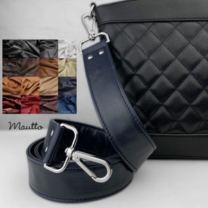 Breit, Crossbody / Messenger Bag Strap - 50 Zoll Länge - 1,5 Zoll breit - Leder Crossbody Geldbörse / Taschenriemen - Wählen Sie Leder & Haken Stil
