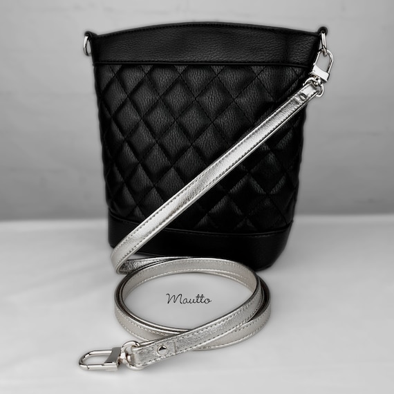 Pochette Bandoulière Vintage à Damier Métallique Argenté - Petit Modèle - Très Bon état