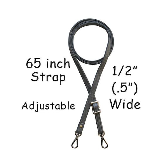 Extra Long 65 Adjustable Leather Strap - 1/2 inch Wide - Your Choice of  Color & Hardware #18B