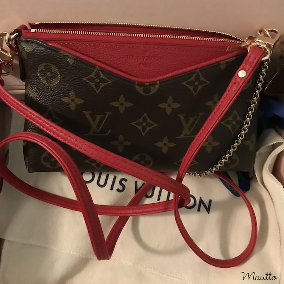 lv leather clutch
