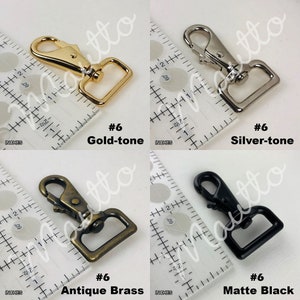 Swiveling clip options for black pebbled textured leather straps for purses, handbags and more.