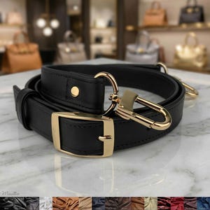 Handmade Leather Crossbody Strap with Adjustable Buckle – 1-inch Wide