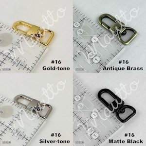 Clip styles and finishes available for petite leather straps by Mautto.