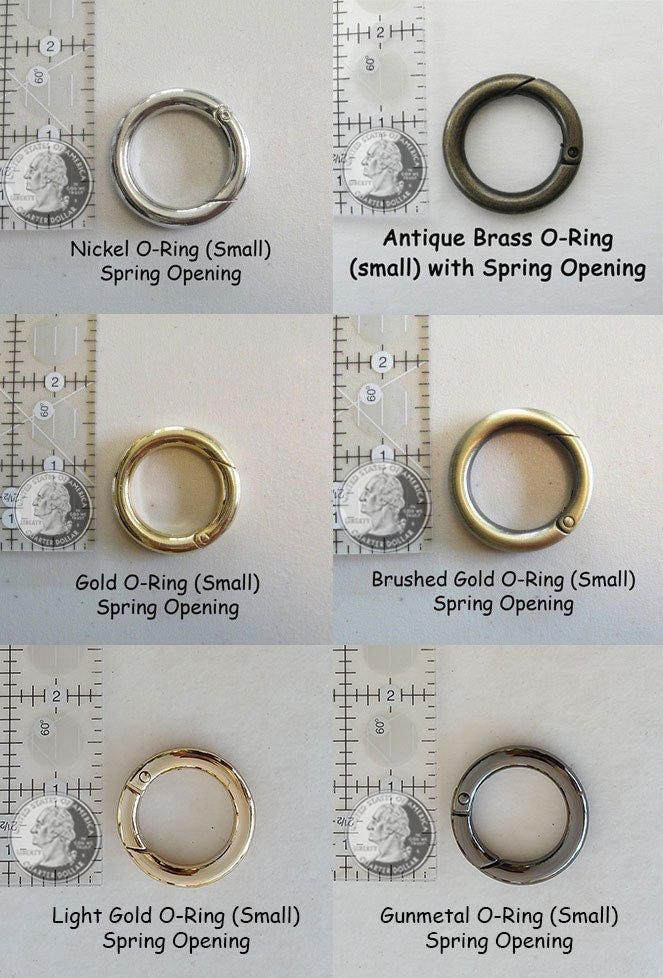 Large Small or Mini O-ring Hardware Replacement With Spring 