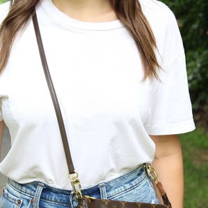 Petite Genuine Leather Purse Strap – Customize Length, Color, Clasps