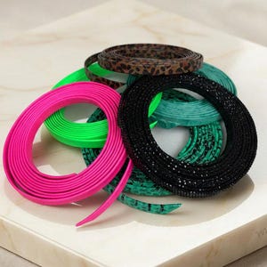 Exotic Embossed Leather Lace Strip, DIY Crafting, 1/4" x 36"