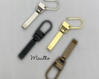 Zipper Pull (Pull-tab) Replacement - Nickel or Brass - for Handbags, Backpacks, Purses, Apparel, Sleeping Bags & more