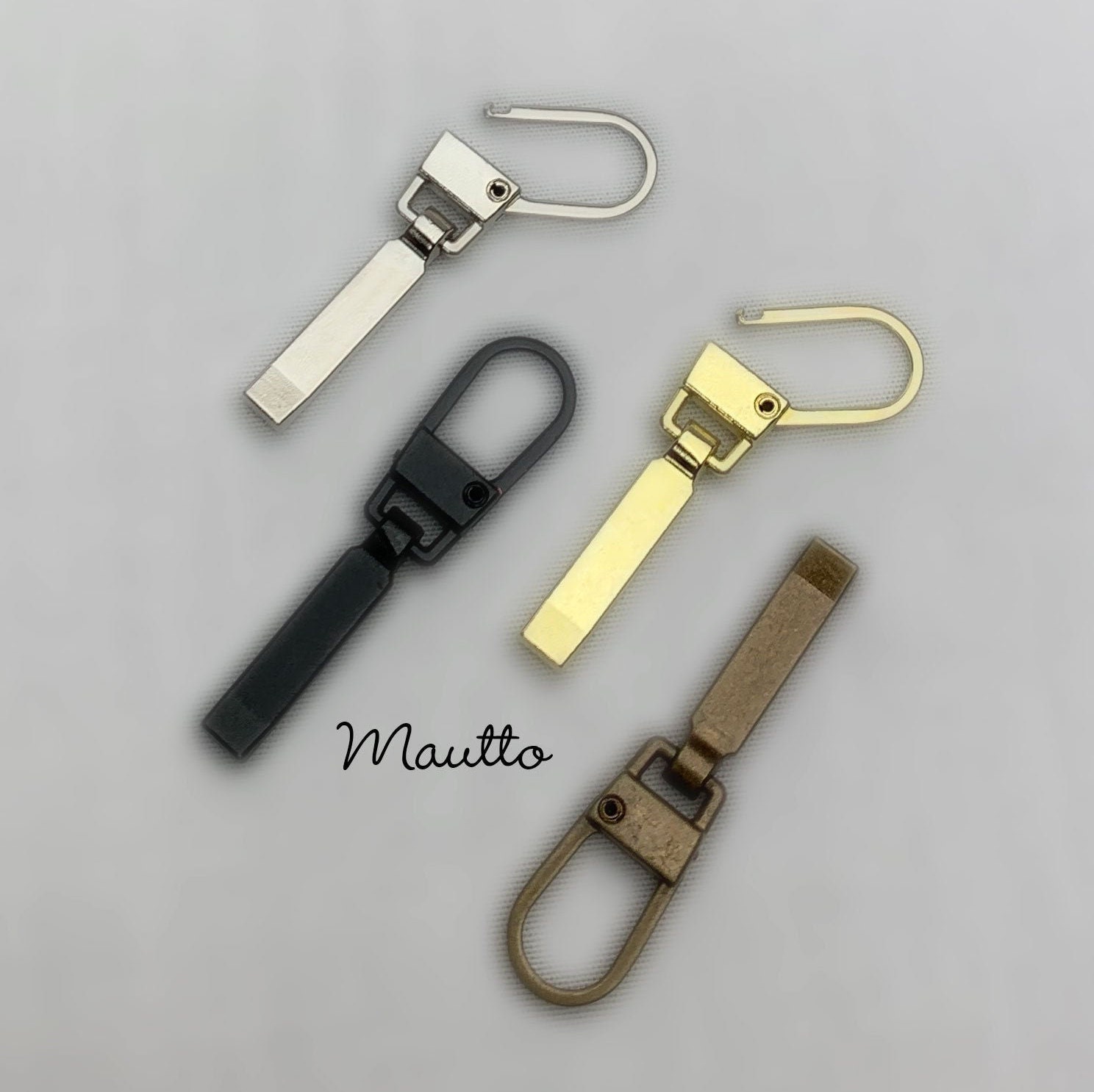 Brass Ring Zipper Pull Replacement Metal Zipper Handle Zipper Pull Fixer Zipper Tab Repair for Jacket Coat Shoes Suitcases Bag Luggage 6 Pcs Heavy