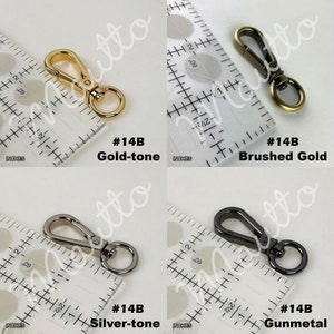 Clip styles and finishes available for petite leather straps by Mautto.