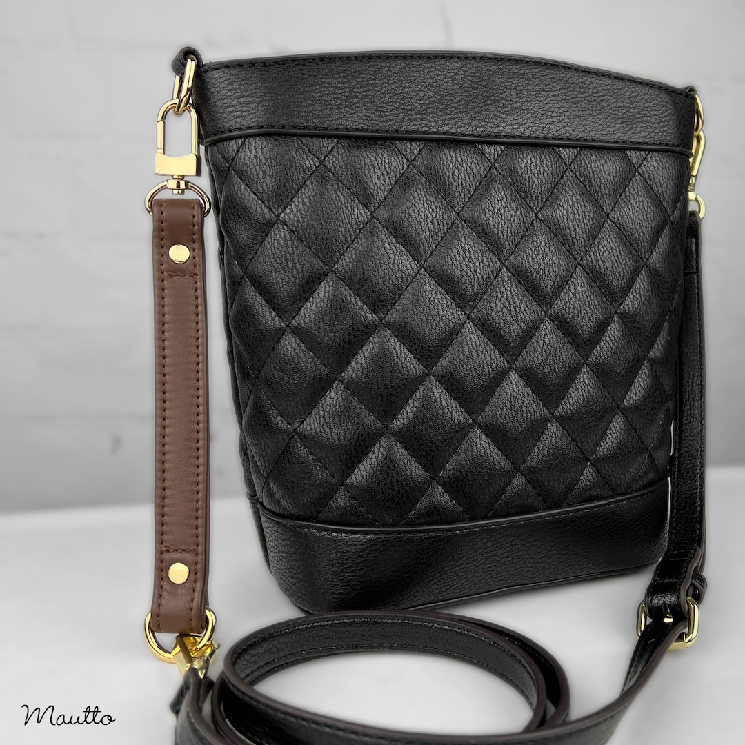 Litchi Pattern Wide Shoulder Strap Crossbody Bag, Autumn/winter Fashionable  Vintage Single-shoulder Crossbody Bag