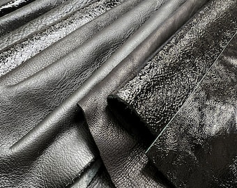 Black Genuine Leather Scraps – 1 Pound Bag, DIY Crafts & Jewelry Making