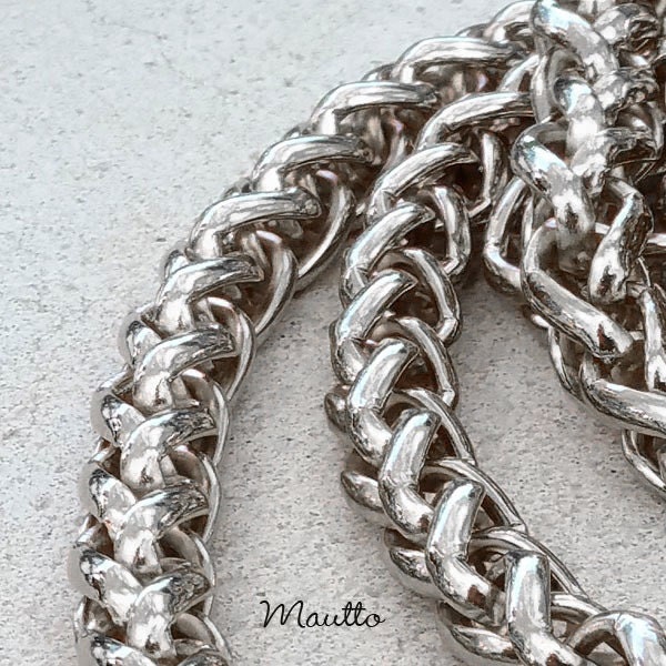 Large Braided Chain Strap NICKEL Luxury Chain Handbag/Purse | Etsy