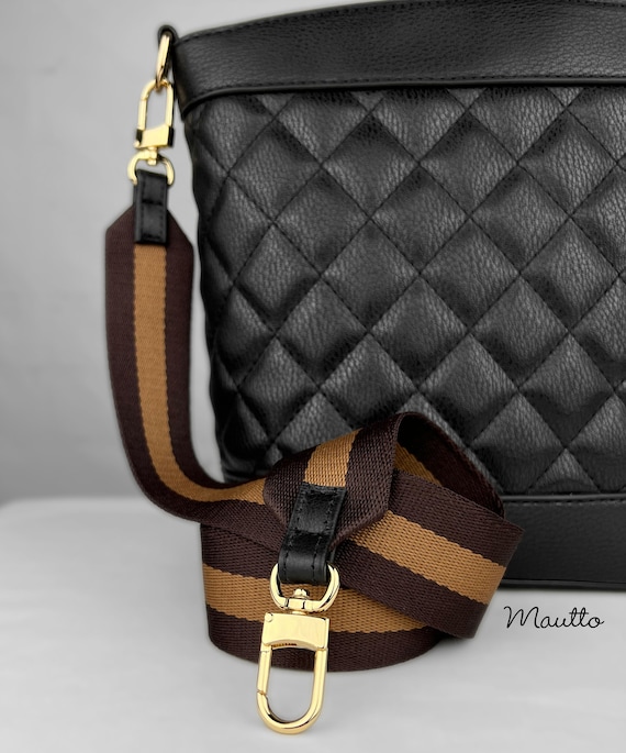 Black Leather Strap for Louis Vuitton Eva/alma/etc 1/2 Inch 13mm Wide  Adjustable Shoulder to Crossbody Length 