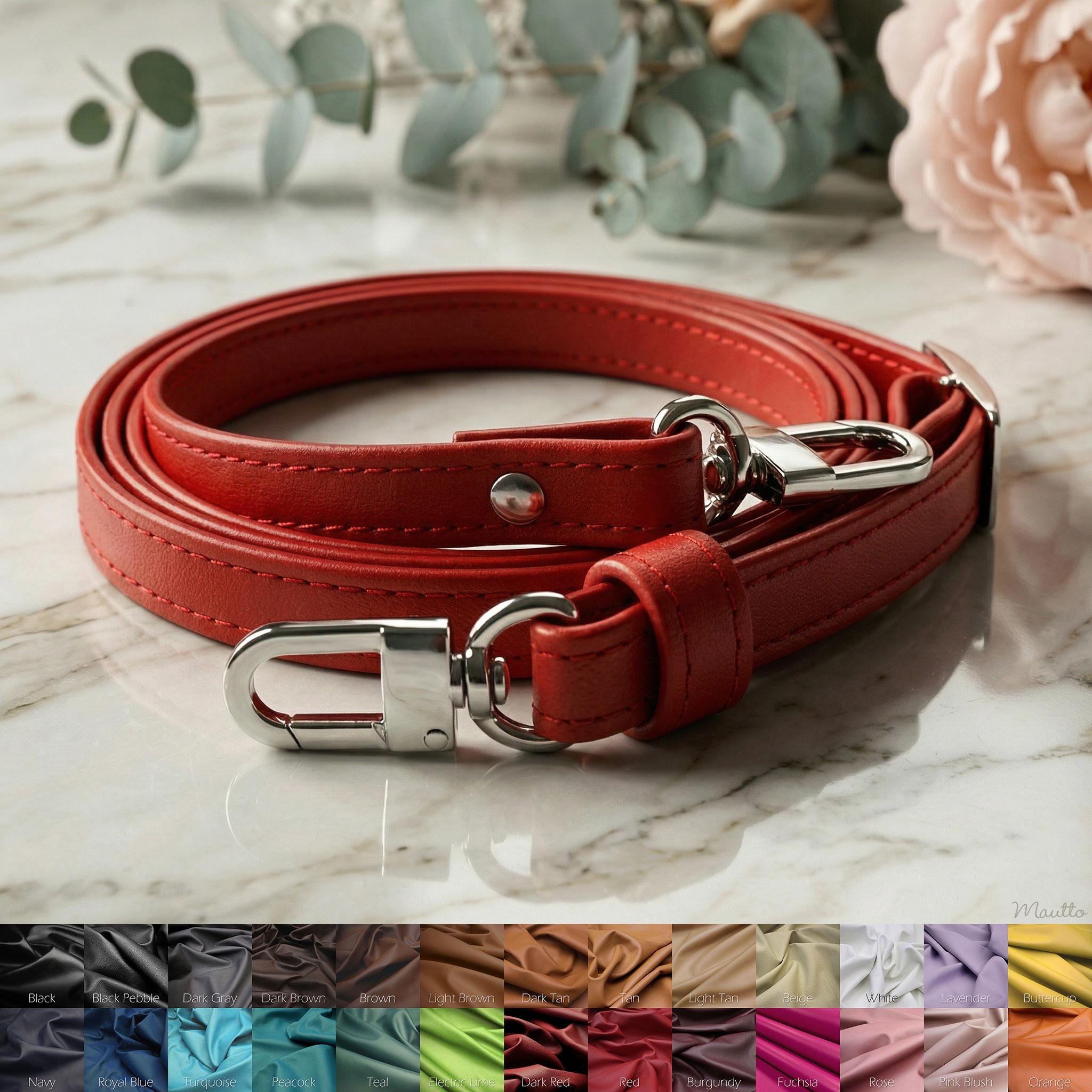 Extra Long Adjustable Leather Crossbody Strap, 1/2-inch Wide, for