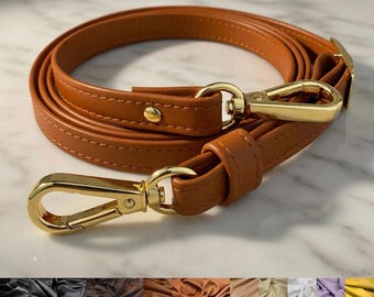 Adjustable Leather Crossbody Bag Strap, Replacement Purse Strap, 1/2-inch Wide, Customize Color & Clasps