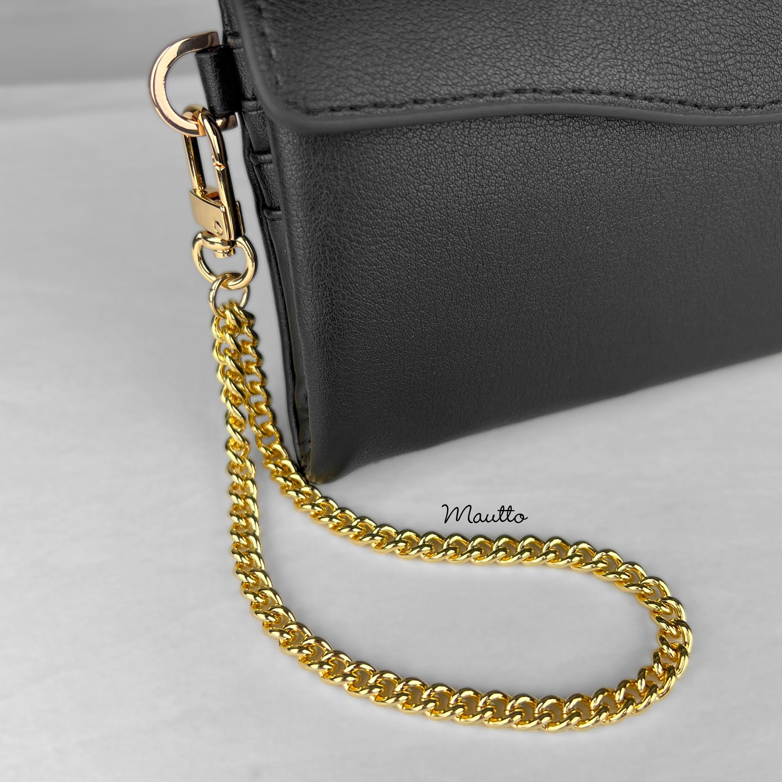20mm Wide High Quality Gold Purse Strap Chain, Aluminum Links