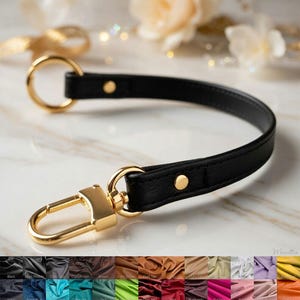 Leather Key Leash – Purse Key Finder, Gold or Silver Finish, Customize Color