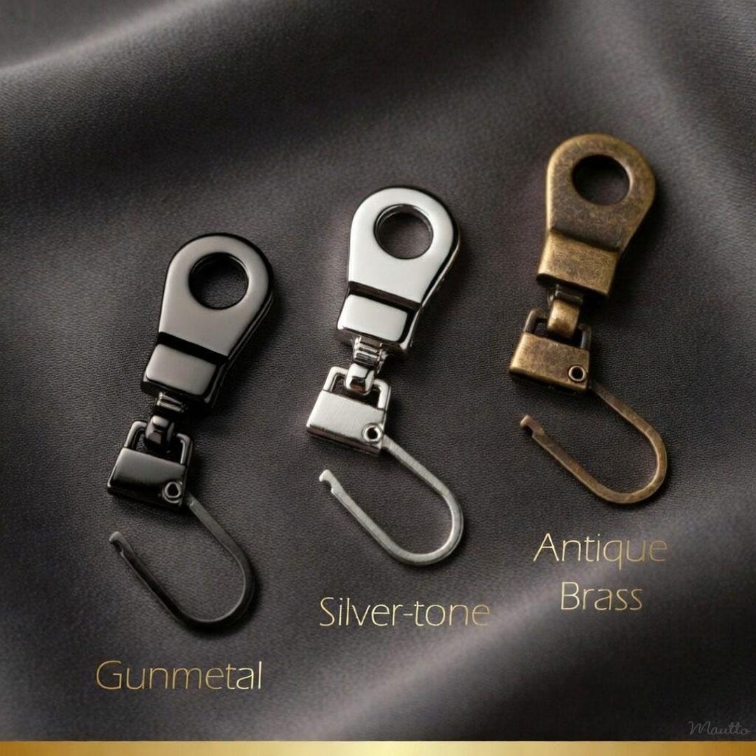 Metal Zipper Pull Replacement - Silver, Gunmetal, Antique Brass - Etsy