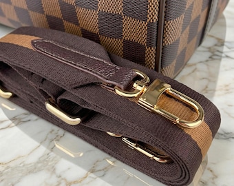 Wide Brown Crossbody Strap: Adjustable Handbag Purse Strap