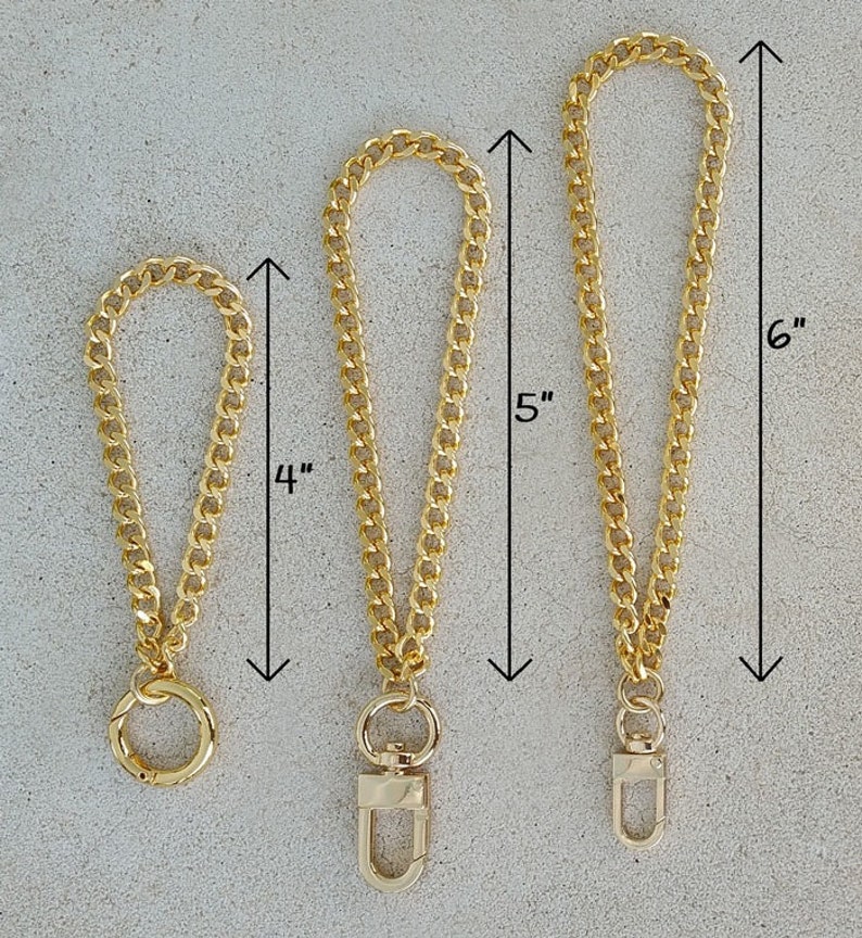 Chain wrist strap sizes.