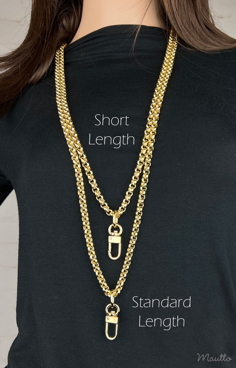 Luxury chain lanyard or extra long wrist strap. Great for classy badges or IDs, for conventions, workplace, events and more. Made by hand in the USA using jewelry quality chain and hardware. Sizes shown on a mannequin.