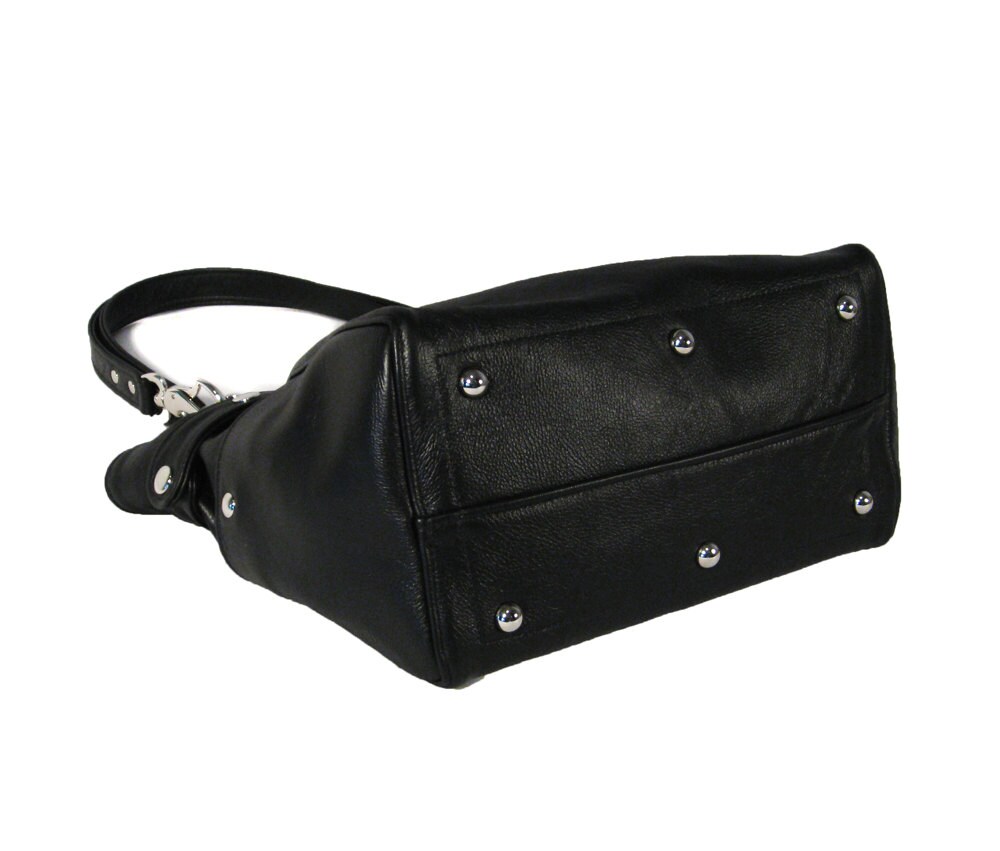 Black Leather Bucket Bag Nickel Hardware CHLOE | Etsy