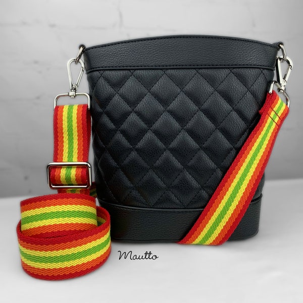 Sangle de couleurs Rasta pour sac - Épaule à longueur réglable à bandoulière, large / confortable - Personnalisez pour votre sac à main ou votre sac à main