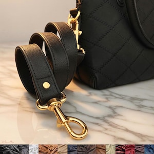 Correa de cuero hecha a mano para bolso de 40 pulgadas – Correa para bolso de hombro o bandolera, personalizable