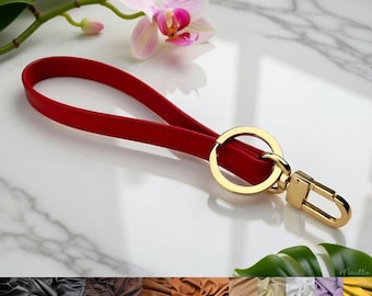 Leather Wrist Lanyard – Key Fob, Bag Charm, Gold or Silver Clip