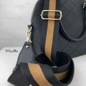 Dark Brown & Golden Honey Strap for Bags 1.5 Wide -  Denmark