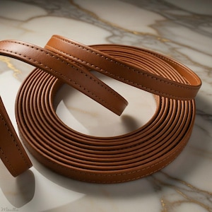 Cognac Leather Strapping – 1/2 inch, DIY Bag Handles & Straps