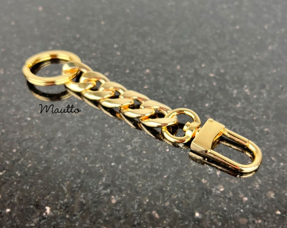 Thick Fancy Link Curb Chain Strap With Diamond Cut Accents GOLD Luxury Chain  Bag Strap 3/8 Wide Choose Length & Hooks/clasps 