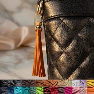 Tirador de cremallera con borla de cuero: accesorio para bolso, regalo de graduación