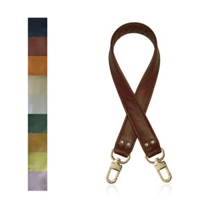 REDUZIERT! Lederband - 1,5 "Breit mit Gold # 16XLG Clips - Kurzer Griff bis lange Crossbody-Längen verfügbar - Lederfarbe wählen