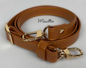 Louis Vuitton Leather Wide Buckle Strap Beige