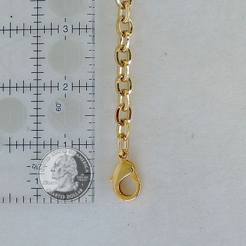 Swivel Hook Clasp Extension Chain Extender for LV Bag Wristlet GOLD 40 47.5  in