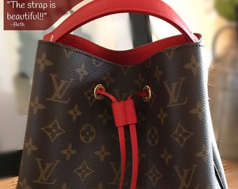 Top Handle for LV Neo Noe Bucket Bag & More Choose Leather Color 3/4 inch  Wide Gold-tone or Silver-tone 16LG Clasps 