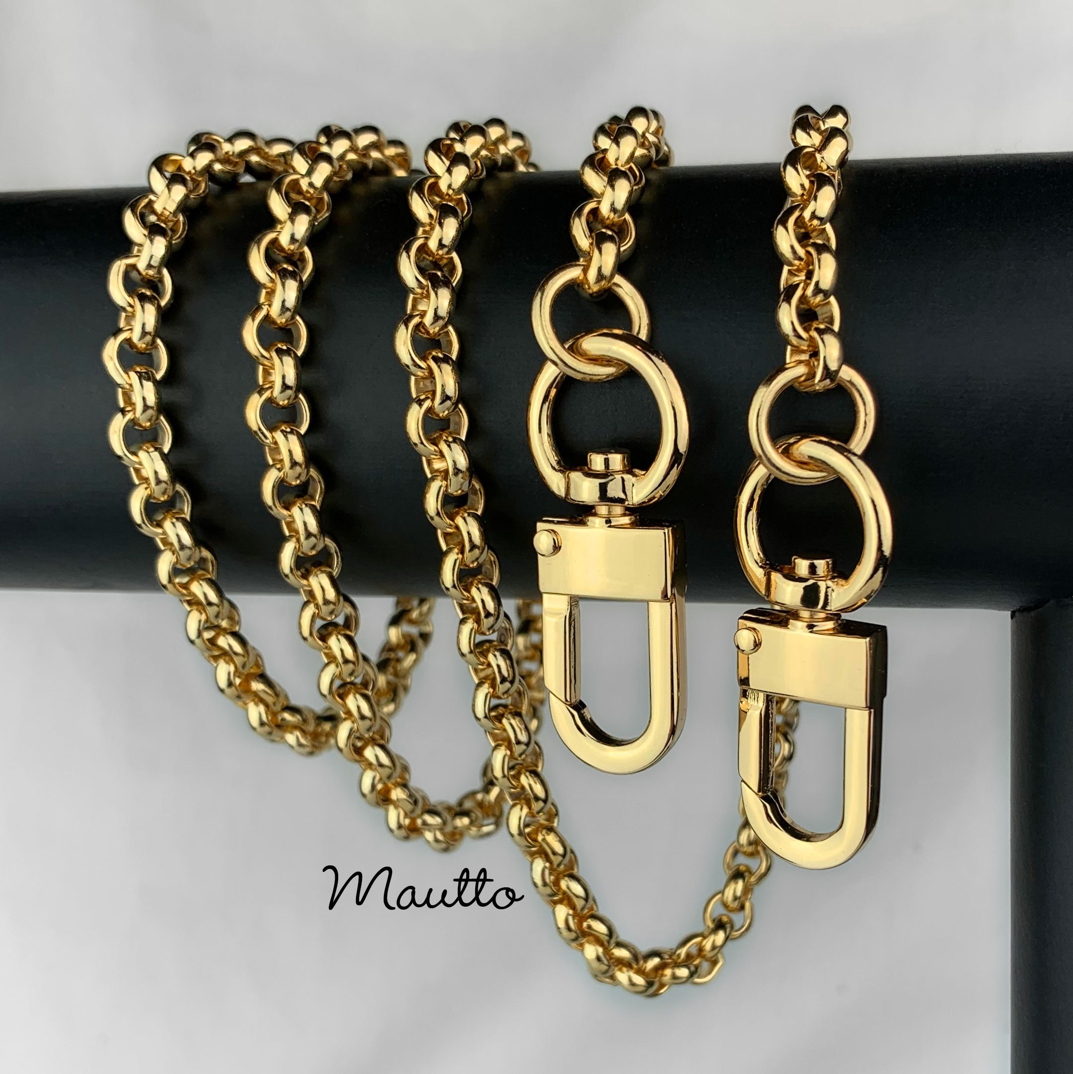 1 Pc 8mm Width Golden Chain Strap Handle Replacement Bag Purse Strap Cross  Body Replace Strap 