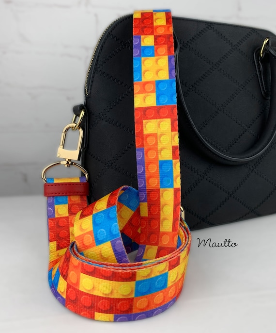 Building Blocks Bricks Strap for Purse Bag Handbag Wide & 