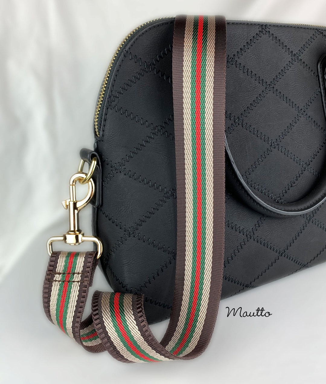 Short Shoulder Strap or Handle 20 inch Length 0.75 inch Wide Leather  Purse/bag Strap Choose Leather and Connector Style 