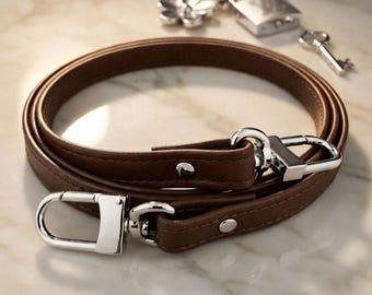 ダークブラウン ダミエ エベヌ レザー バッグストラップ LV