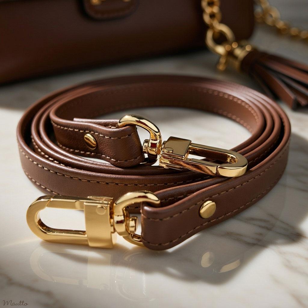 美品】 LOUIS VUITTON ショルダーストラップ ヌメ革 ゴールド金具 