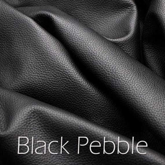 Black Pebble Leather Strap - 1 inch (25mm) Wide - Choose Length