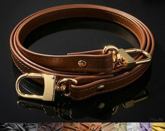 Correa de cuero para bolso cruzado - 50 x 1/2 pulgada, correa de repuesto para bolso, color y conectores personalizables.